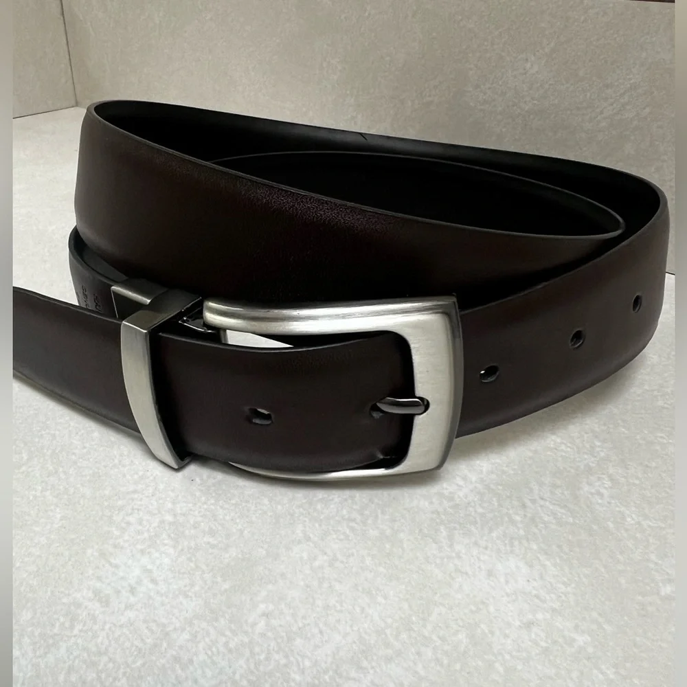 Duchamp London Reversible Brown and Black Leather Belt Size 38